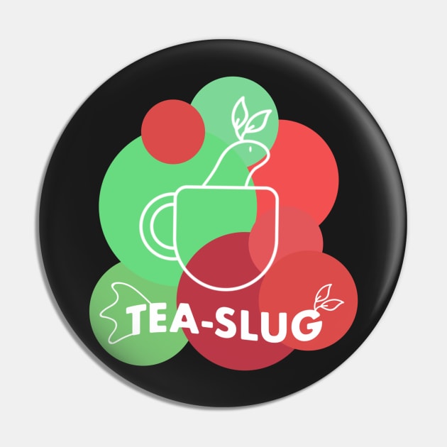Sea Slug Tea Slug / for tea lovers/ green and red Pin by Scribble-LeviJo