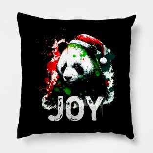 Christmas Panda Joy Pillow