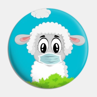 Masked Sheep Baby Sheep Pin