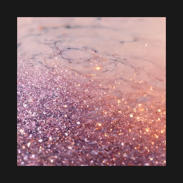 Intense sparkling rose gold marble by marbleco