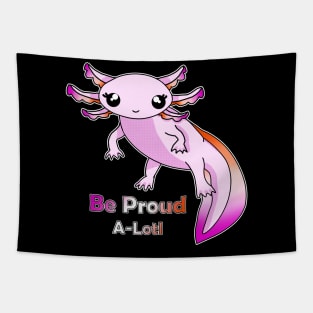 Lesbian Pride Axolotl Tapestry