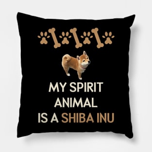 My Spirit Animal Is A Shiba Inu Pillow