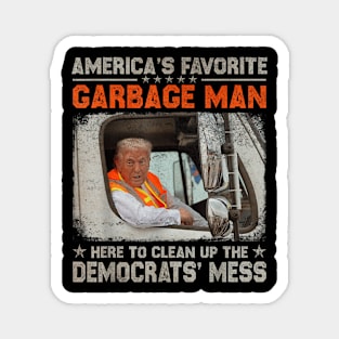 America's Favorite Garbage Man Trump Rides In Garbage Truck Magnet