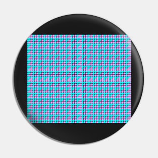 Turquoise and Pink Geometric Pattern Pin