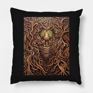 Green Man Pillow