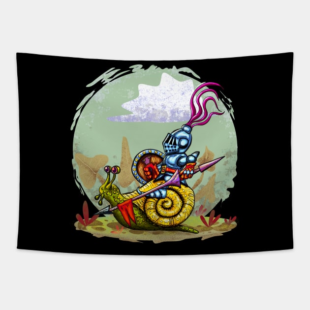 Snail-knight Tapestry by ElderIslesPress