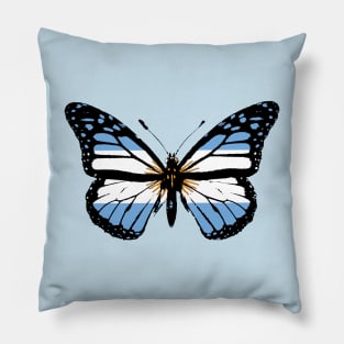 Vintage Historical Argentina Butterfly Moth Argentina Pride |  Argentina Day Butterflies of Country Pattern Pillow