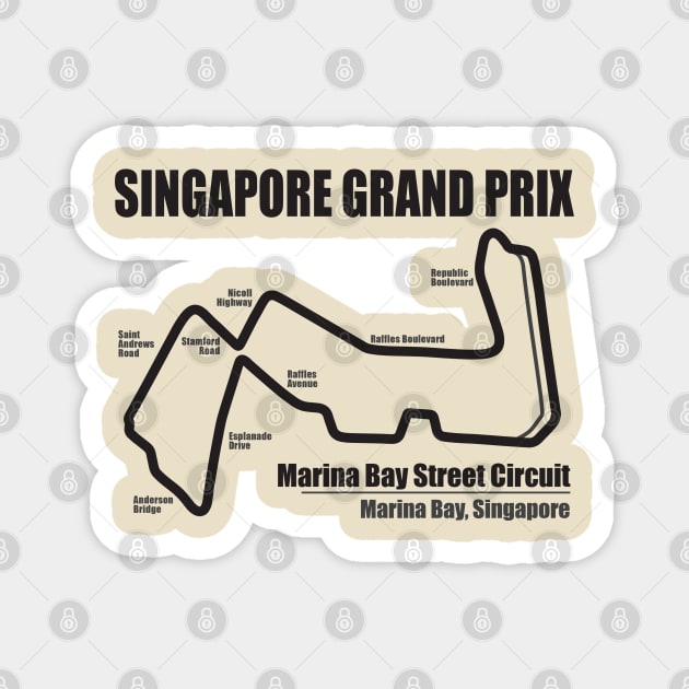 Singapore Grand Prix LS Magnet by Chicanery