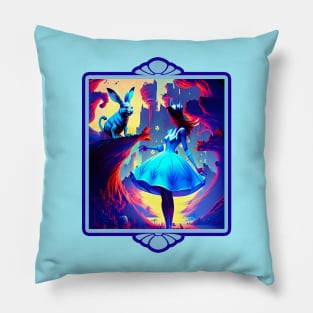 Alice in the Rabbitverse Pillow