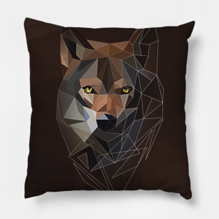 Low Poly Majestic Wolf Pillow