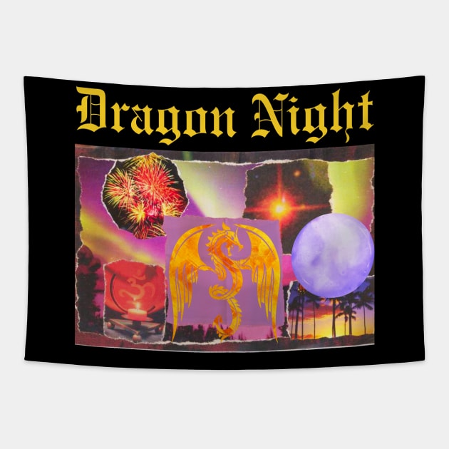 Dragon Night Tapestry by The Golden Palomino