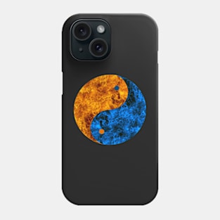 Blue And Orange Fire Yin Yang Phone Case