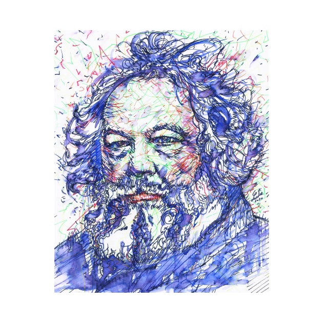 MIKHAIL BAKUNIN watercolor and ink portrait by lautir