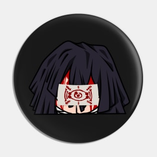Obanai Iguro Blood Art Talisman Peekers Pin