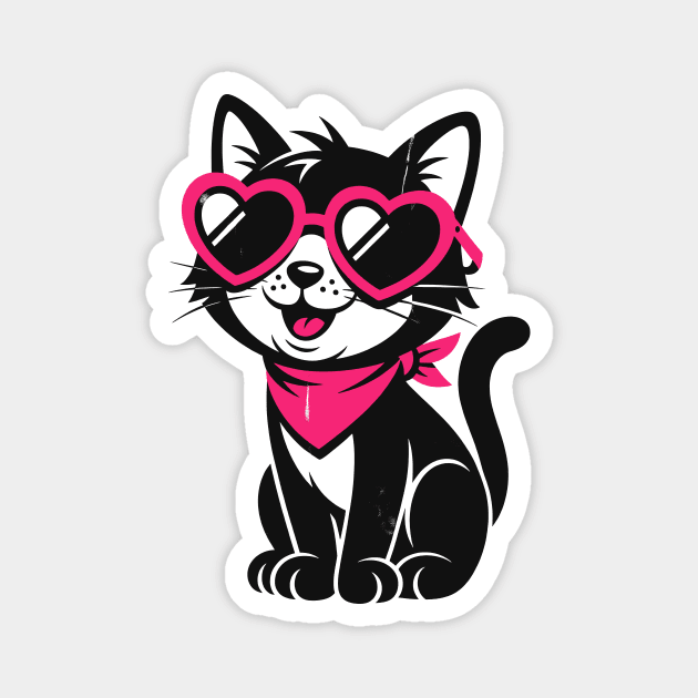 Cheeky Black Cat Magnet by CreativeSage