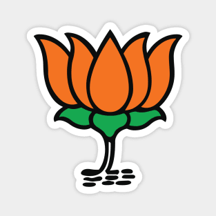 BJP Lotus Design Narendra Modi India BJP Supporter Magnet