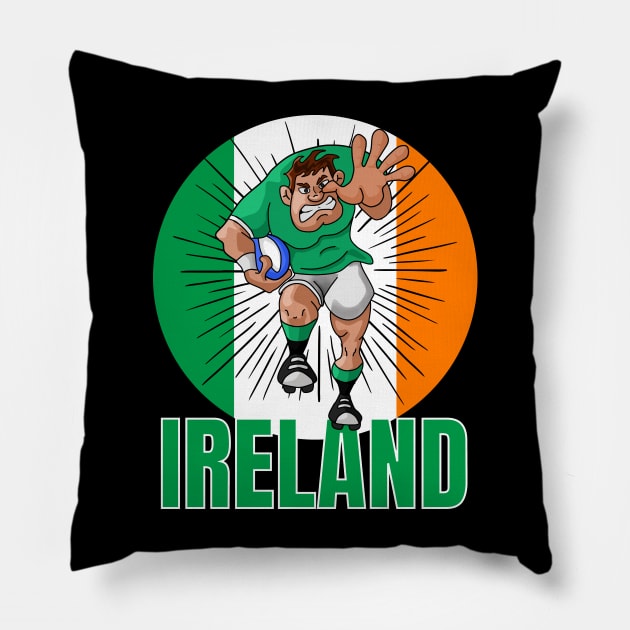 Ireland Rugby Six Nations Pillow by Ashley-Bee