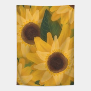 Bold Yellow Sunflowers Tapestry