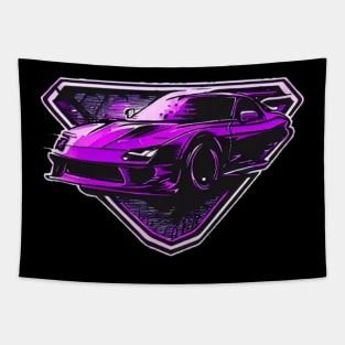 Purple car Tapestry