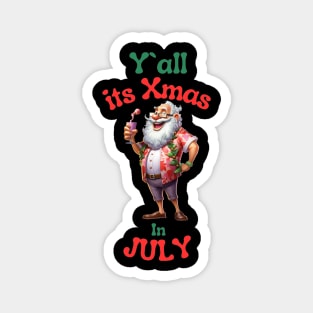 Santa Claus Christmas in July Magnet