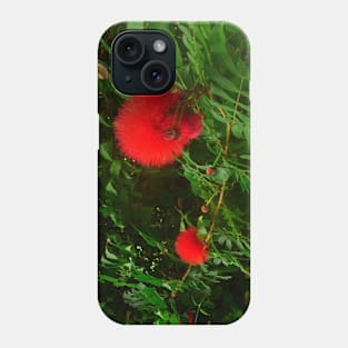 These fuzzy red flowers make me smile Phone Case