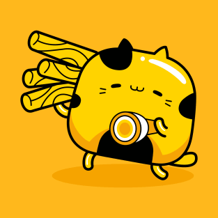yellow cat camping T-Shirt