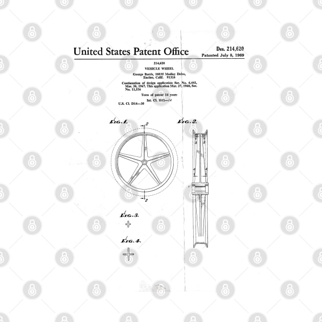 BMX Mag Wheel | Patent Drawing by Rad Love