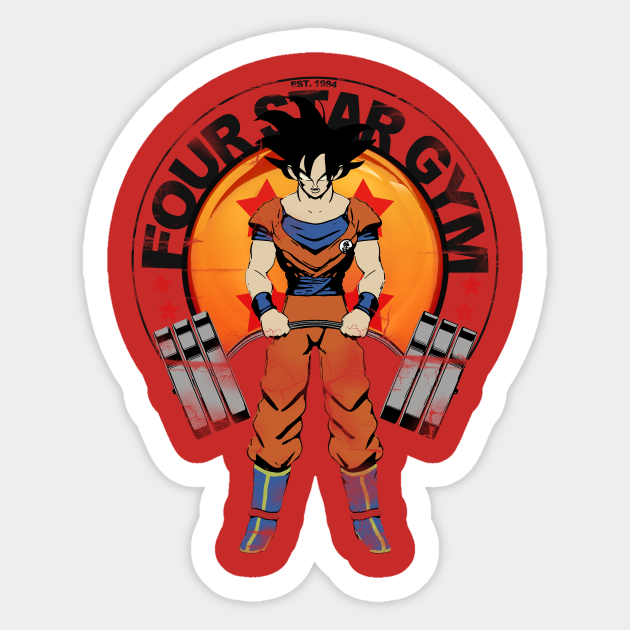 4 Star Gym Goku Dragon Ball Z Sticker Teepublic
