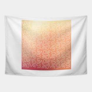 Love in orange and yellow Tapestry