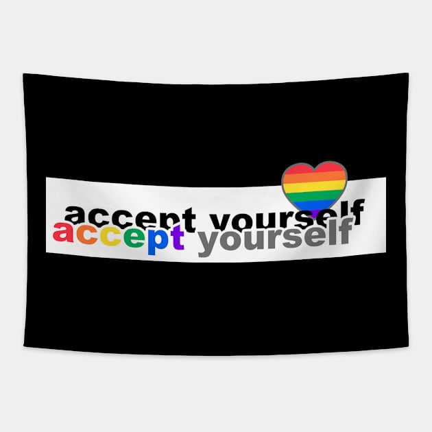 AS IS Accept yourself - Inspirational message of encouragement & self-love PURE JOY version Tapestry by originalsusie