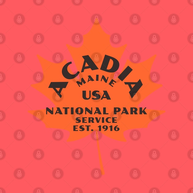 Acadia National Park Maple Leafe Logo by Spatium Natura