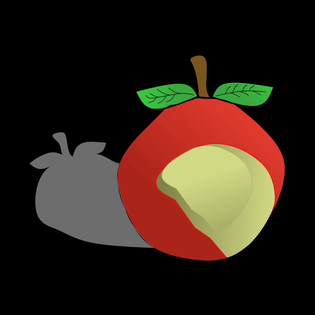 Illustration of an apple that has been bitten by Jorgi125