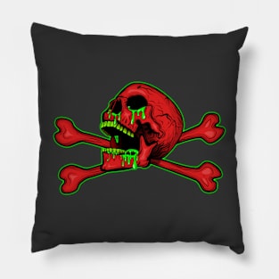 Toxic Skull and crossbones Pillow