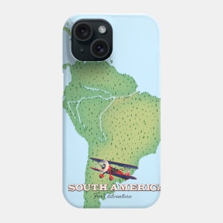 south american travel map Phone Case