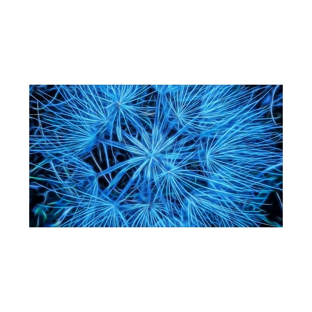 onion seed head in glowing blue style by mister-john