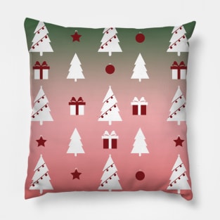 Christmas Pattern with christmas Tree, Star, Pine, Present Pillow