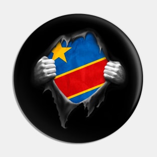 Congo Flag Congolese Roots DNA Pride Gift Pin