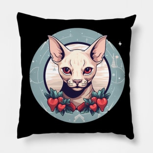 Sphynx Cat Xmas Ornament, Love Cats Pillow