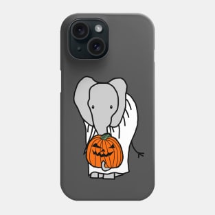 Elephant with Halloween Horror Pumpkin Ghost Costume Phone Case