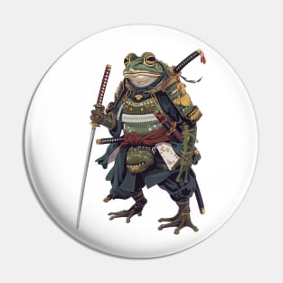 Samurai Frog with Katana Pin