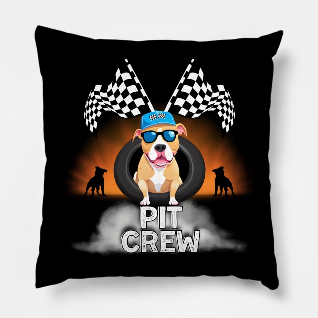 Pit Crew Pillow by Kenny The Bartender's Tee Emporium