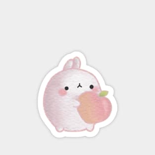 Cute rabbit peach Magnet