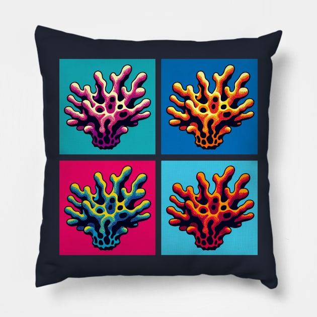 Pop Sponge Art - Trendy Marine Life Pillow by PawPopArt