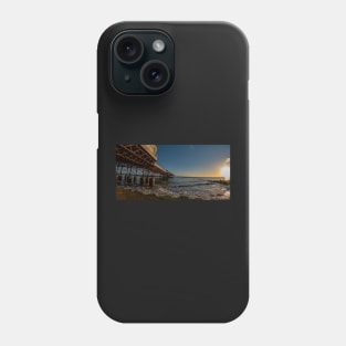 Fisheye view of Cromer beach at sunrise captured beside the Victorian pier Phone Case