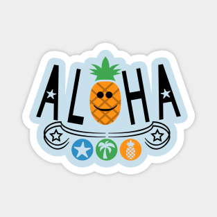 Aloha Pineapple Design Magnet