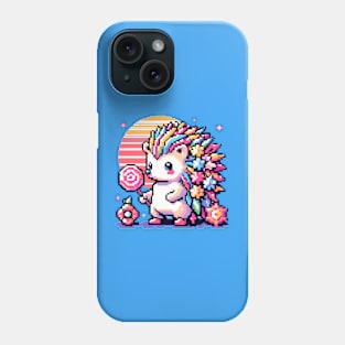 Pixel Art 8 bit Hedgehog with Lolly Phone Case