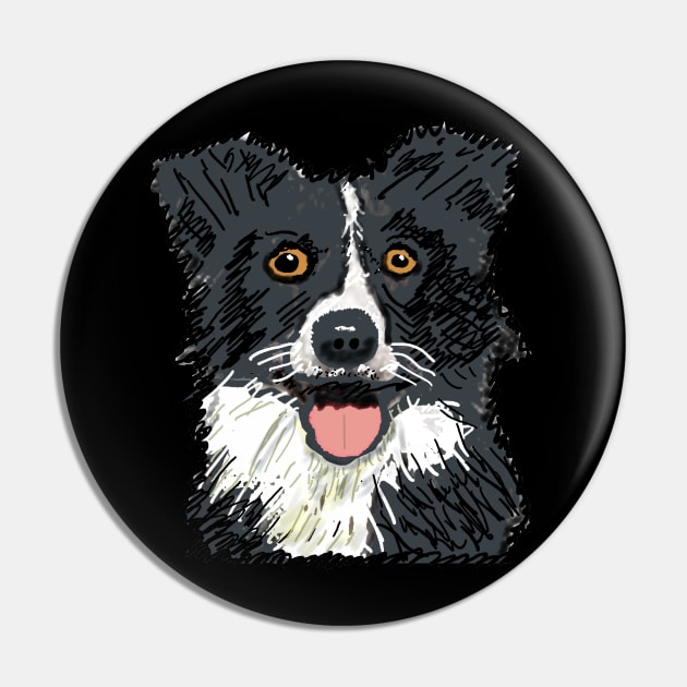 Border Collie Pin by Mark Ewbie