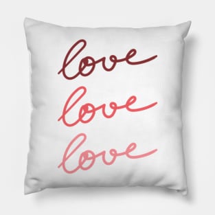 Love Love Love #valentinesday #valentine #love #kirovair #minimal #minimalism #buyart #design Pillow