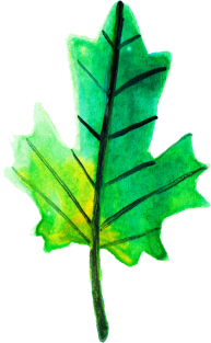 Watercolor Green-Yellow Leaf Magnet