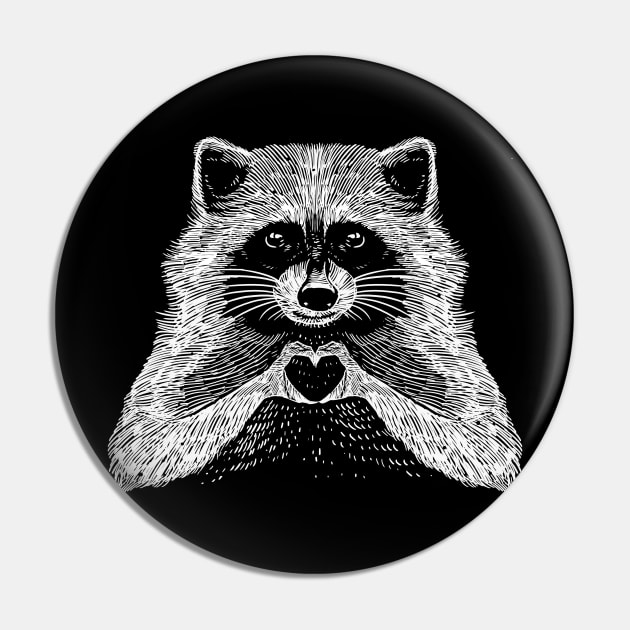 Love Raccoon Pin by barmalisiRTB